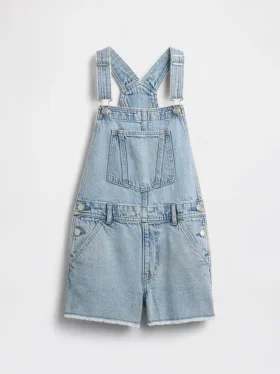 Loszittende denim shortalls voor kinderen