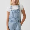 Loszittende denim shortalls voor kinderen