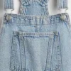 Loszittende denim shortalls voor kinderen