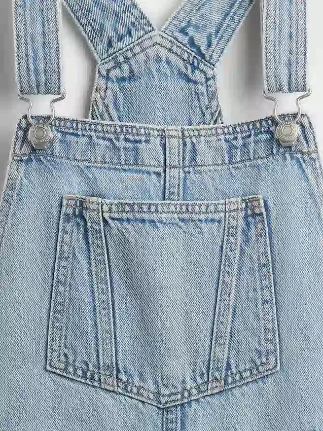 Loszittende denim shortalls voor kinderen