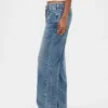 Loszittende jeans met lage taille en vetersluiting in jaren '90-stijl