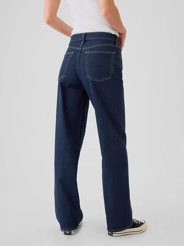 Loszittende jeans uit de jaren ’90 met middelhoge taille