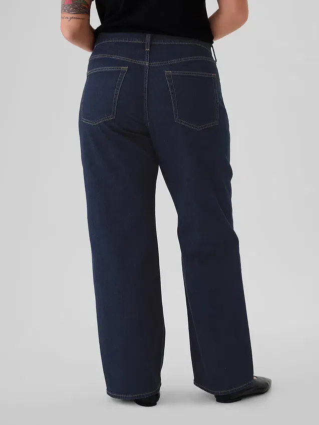Loszittende jeans uit de jaren ’90 met middelhoge taille
