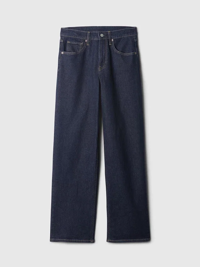 Loszittende jeans uit de jaren ’90 met middelhoge taille