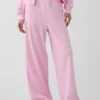 Loszittende joggingbroek met middelhoge taille van Vintagesoft-frottee