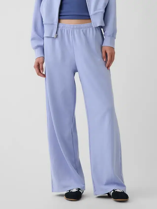 Loszittende joggingbroek met middelhoge taille van Vintagesoft-frottee