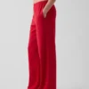 Loszittende joggingbroek met middelhoge taille van Vintagesoft-frottee