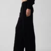 Loszittende joggingbroek met middelhoge taille van Vintagesoft-frottee