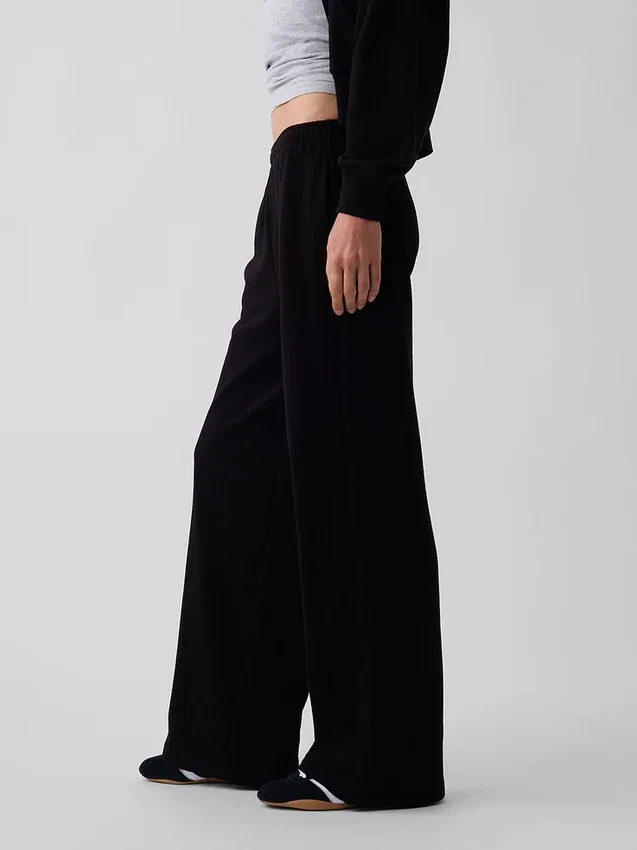 Loszittende joggingbroek met middelhoge taille van Vintagesoft-frottee