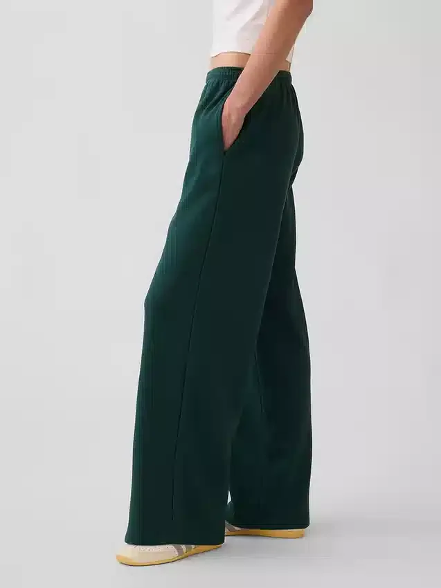 Loszittende joggingbroek met middelhoge taille van Vintagesoft-frottee