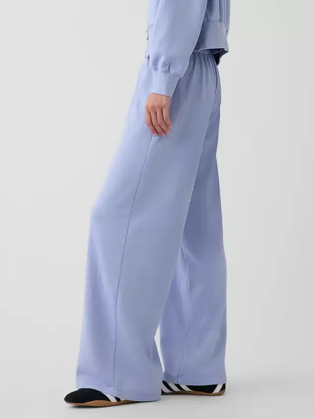 Loszittende joggingbroek met middelhoge taille van Vintagesoft-frottee