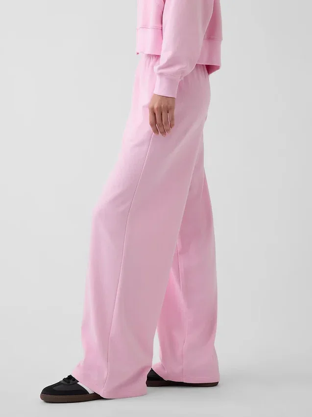 Loszittende joggingbroek met middelhoge taille van Vintagesoft-frottee