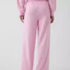 Loszittende joggingbroek met middelhoge taille van Vintagesoft-frottee