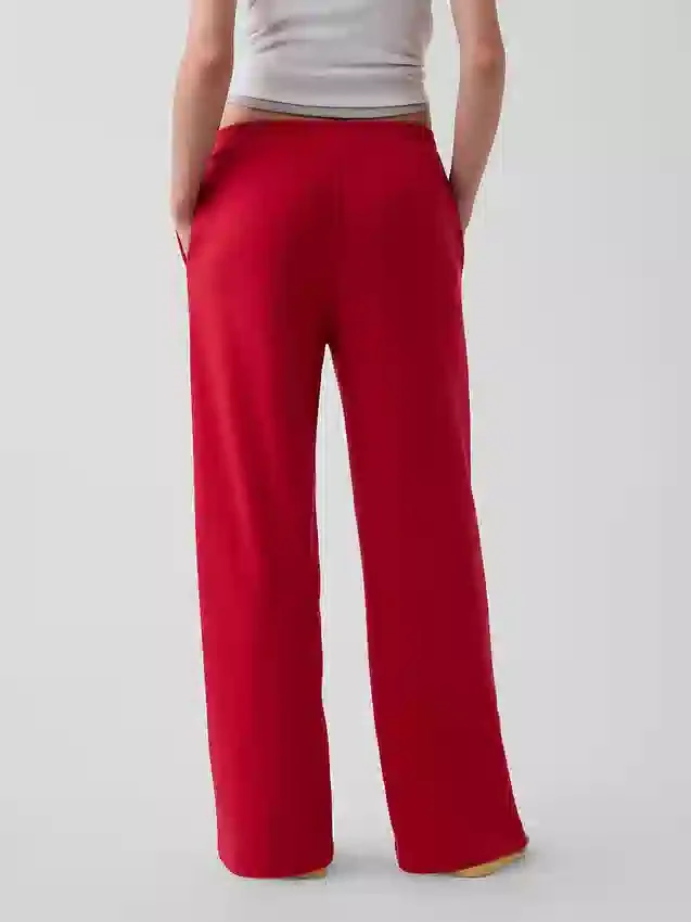 Loszittende joggingbroek met middelhoge taille van Vintagesoft-frottee