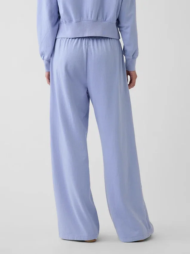 Loszittende joggingbroek met middelhoge taille van Vintagesoft-frottee