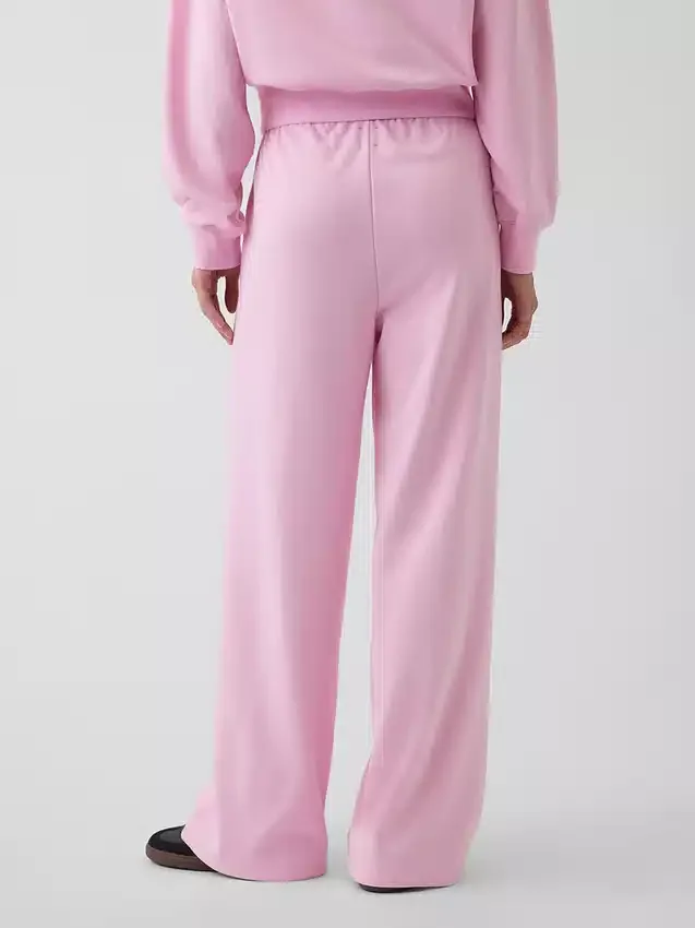 Loszittende joggingbroek met middelhoge taille van Vintagesoft-frottee