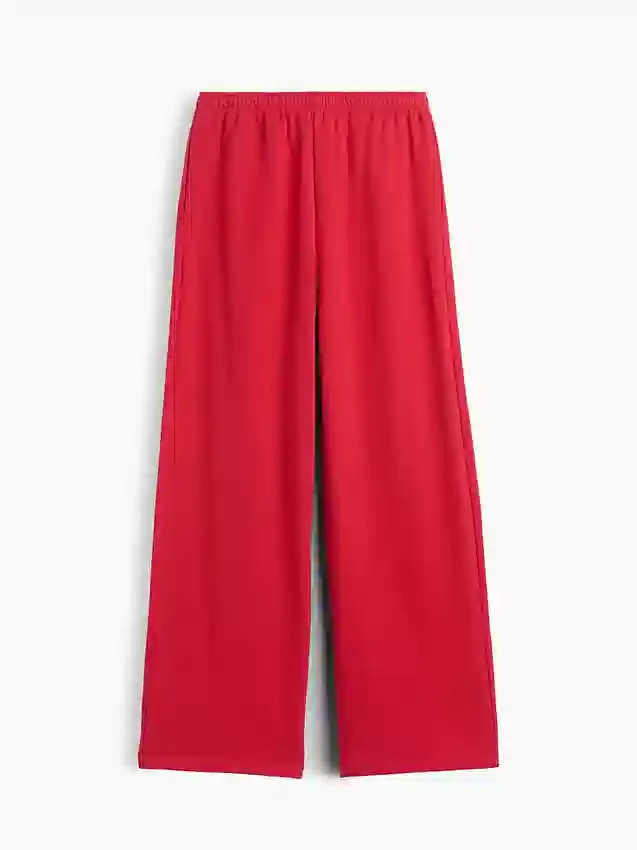 Loszittende joggingbroek met middelhoge taille van Vintagesoft-frottee