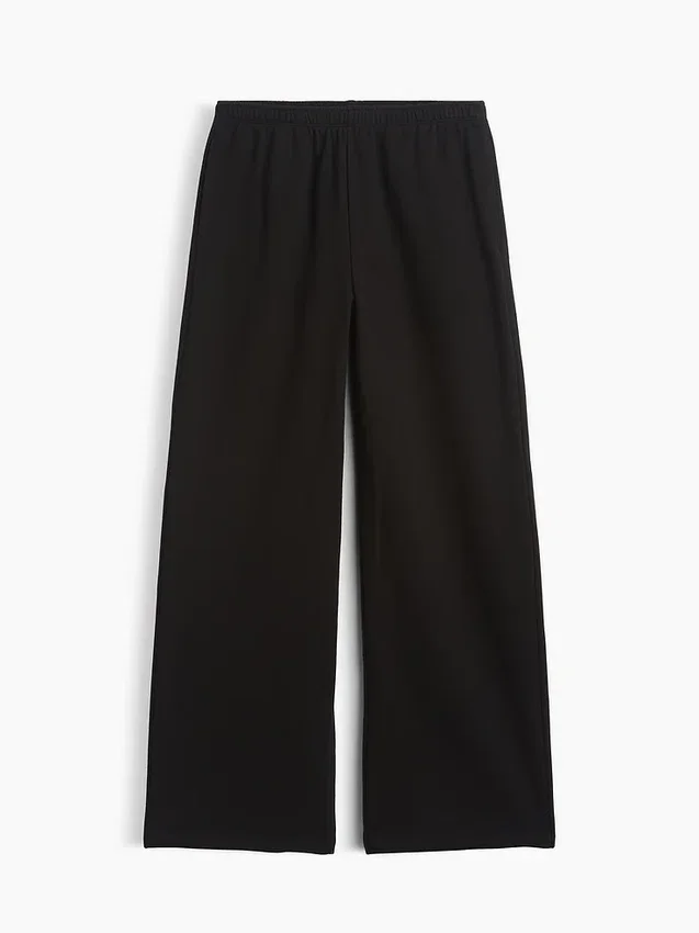 Loszittende joggingbroek met middelhoge taille van Vintagesoft-frottee