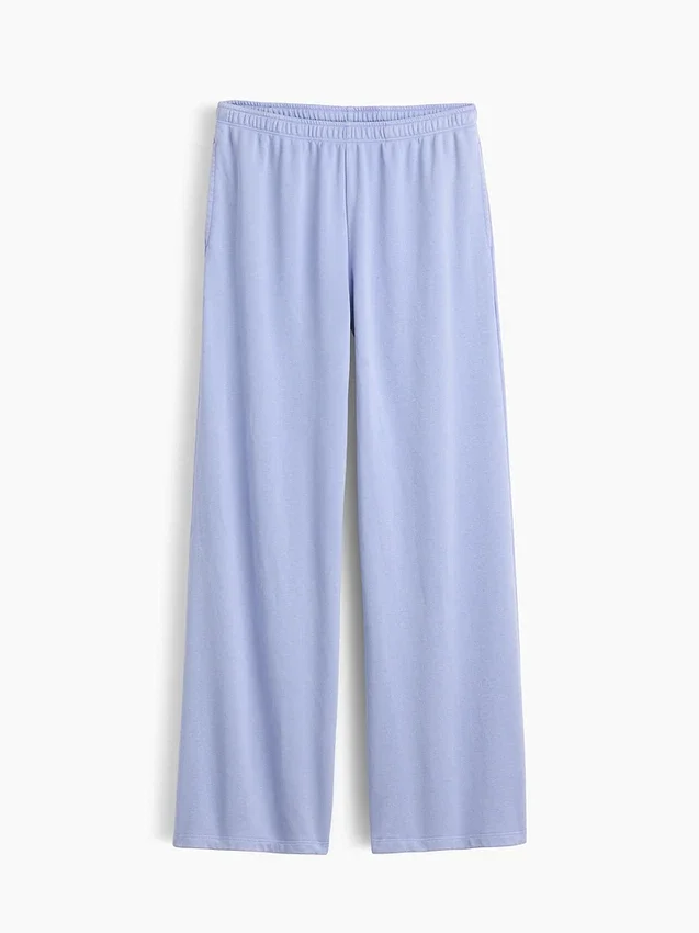 Loszittende joggingbroek met middelhoge taille van Vintagesoft-frottee