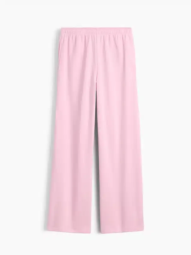Loszittende joggingbroek met middelhoge taille van Vintagesoft-frottee