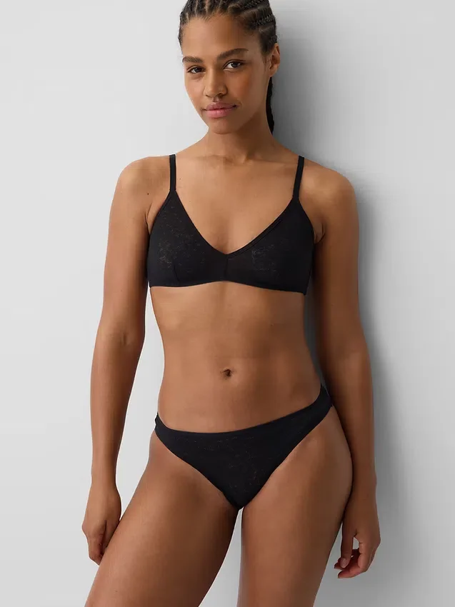 Madesoft kanten plunge-bralette