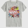 Marvel Avengers-T-shirt met korte mouwen en doodle-print voor peuters