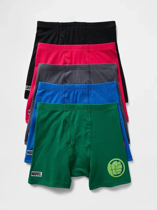 Marvel-boxershorts van biologisch stretchkatoen voor kinderen (5-pack)