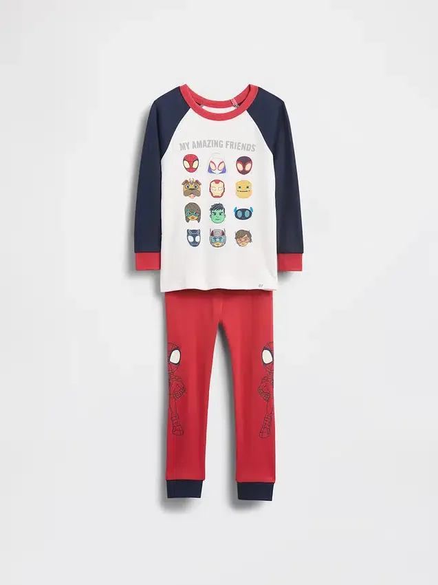 Marvel-pyjamaset van biologisch geborsteld katoen voor Baby & Peuter