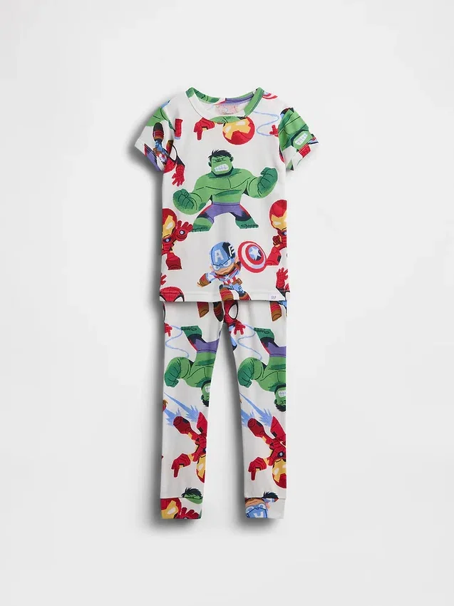 Marvel-pyjamaset van biologisch geborsteld katoen voor Baby & Peuter