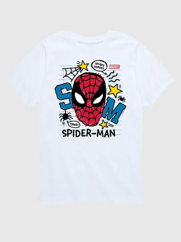 Marvel Scribbled Spider-Man T-shirt met korte mouwen en print voor peuters