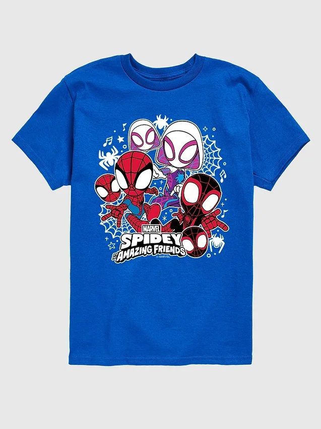 Marvel Spidey en vrienden T-shirt met korte mouwen en print voor peuters