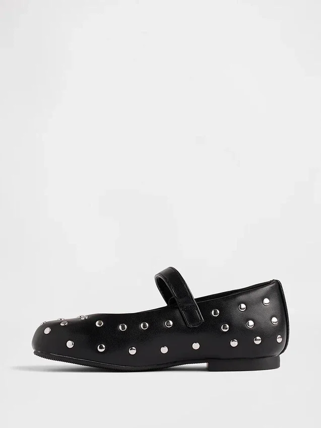 Mary Jane-ballerina's met studs voor peuters