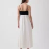 Maxijurk met empire-taille van linnenmix