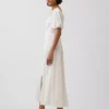 Maxijurk met empire-taille van linnenmix