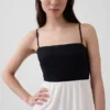 Maxijurk met empire-taille van linnenmix