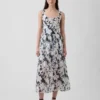 Maxijurk met naad en lage taille