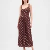Maxijurk met naad en lage taille