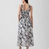 Maxijurk met naad en lage taille