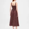 Maxijurk met naad en lage taille