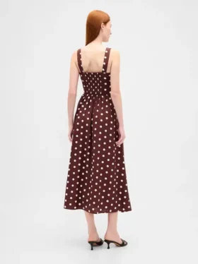 Maxijurk met naad en lage taille