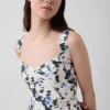 Maxijurk met naad en lage taille