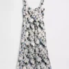 Maxijurk met naad en lage taille