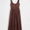 Maxijurk met naad en lage taille