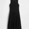 Maxijurk met oogjes en lage taille