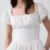 Maxijurk met verlaagde taille van linnenmix