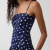 Maxijurk van popeline met lage taille