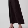 Maxijurk van popeline met lage taille