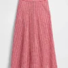 Maxirok met gingham-print
