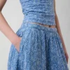 Maxirok met hoge taille en oogjes