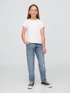 Meisjesjeans met middelhoge taille